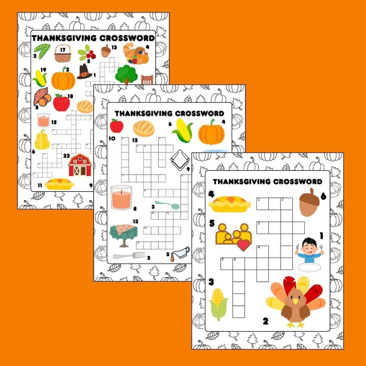 free printable thanksgiving crossword puzzle